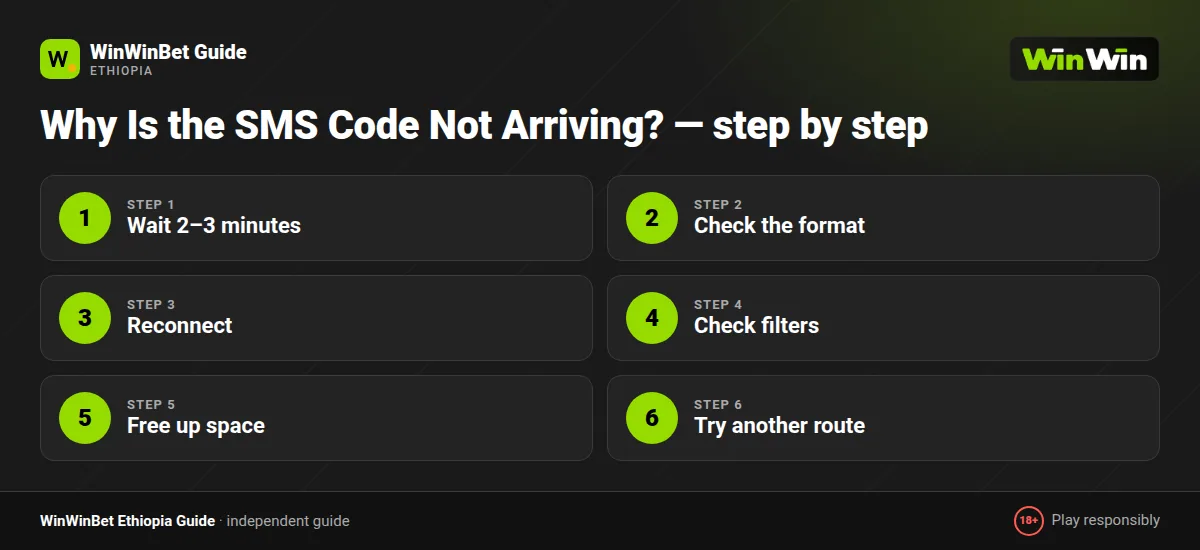Why Is the SMS Code Not Arriving? — step by step